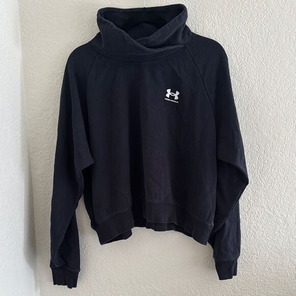 Under Armour Black Turtleneck Sweater Relaxed Fit - Picture 1 of 7